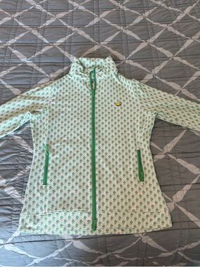Masters Green and White Patterned Zip Jacket
